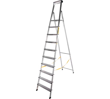 Алюминиевая стремянка с алюминиевым лотком Inforce 10 ступеней СП-01-10