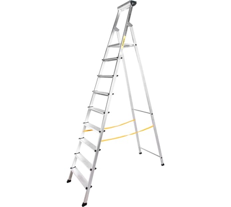 Алюминиевая стремянка с алюминиевым лотком Inforce 9 ступеней СП-01-09