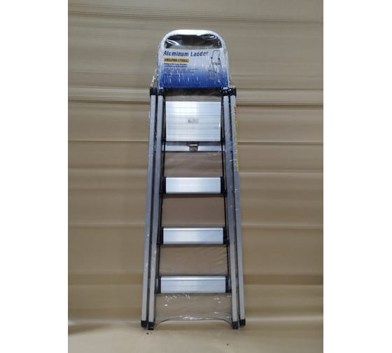 Стремянка алюминиевая LWI "Комфорт" 4 ступени, SILVER LWI-К04SILVER