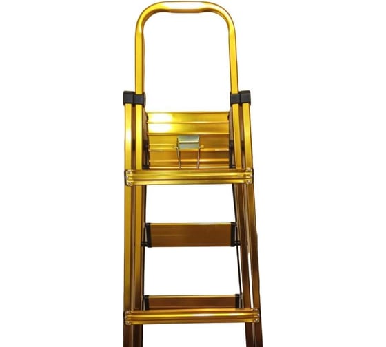 Стремянка алюминиевая LWI "Комфорт" 4 ступени, GOLD LWI-К04GOLD