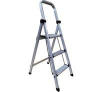 Стремянка алюминиевая LWI "Комфорт" 3 ступени, SILVER LWI-К03SILVER