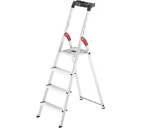 Алюминиевая стремянка с лотком для инструментов Hailo L60 StandartLine 4 ступени 8160-407