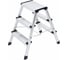 Двухсторонняя алюминиевая стремянка Hailo D60 StandartLine 2х3 ступени 4443-701 1