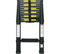 Лестница телескопическая черная с широкими ступенями SevenBerg 5,0 м AY-50