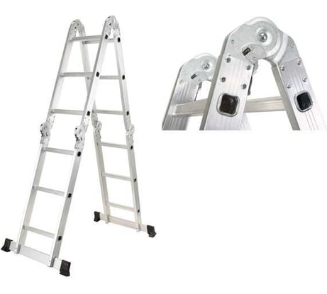Лестница алюминиевая многофункциональная STARTUL 4x3 ступени, стремянка - 175 см, лестница - 360 см, 10.5 кг ST9722-03
