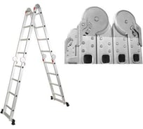 Лестница алюминиевая многофункциональная STARTUL 4x4 ступени, стремянка - 228 см, лестница - 456 см, 13.2 кг ST9722-04