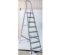 Стремянка алюминиевая GEVA TRADE 8 ступеней, 166 см, 6 кг SAGT-08