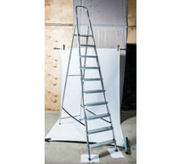 Стремянка алюминиевая GEVA TRADE 9 ступеней, 187см, 7.5 кг SAGT-09