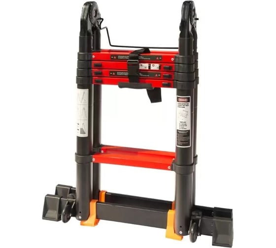 Лестница-стремянка телескопическая WORKY BLACK 3,6м/7,2м, 9 ступеней ARD259780