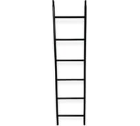 Лестница приставная НАЮ 1-секционная, 6-ступенчатая, металлическая, черная ЛЧ-6