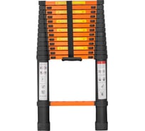 Лестница телескопическая алюминиевая односекционная ISMA 4.1 м,14 ступенек, max нагрузка 150 кг, вес 11.3 кг ISMA-UP410(56899)