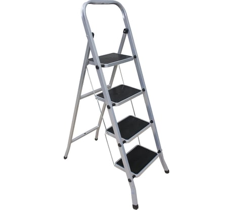 Стремянка Zalger 4 широкие ступени с ковриком, сталь 511-4