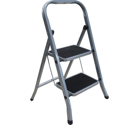 Стремянка Zalger 2 широкие ступени с ковриком, сталь 511-2