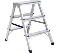 Алюминиевая двухсторонняя стремянка Zalger 3 ступени 9903-03