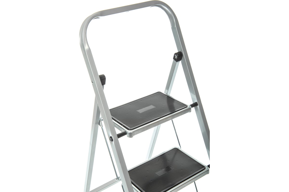 Стремянка Zalger 3 широкие ступени с ковриком, сталь 511-3 - выгодная ...