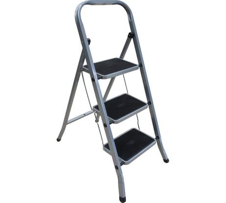 Стремянка Zalger 3 широкие ступени с ковриком, сталь 511-3