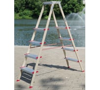 Стремянка алюминиевая Эйфель Парнас 130 - 204+1