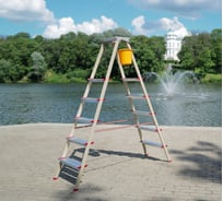 Стремянка алюминиевая Эйфель Парнас 130 - 205+1