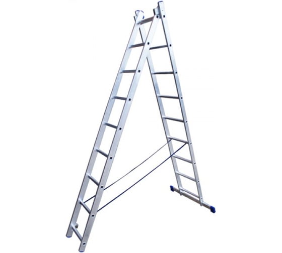 Лестница двухсекционная универсальная STAIRS алюминиевая 3650/2250 8 ступеней, 7,1 кг STA-AL208