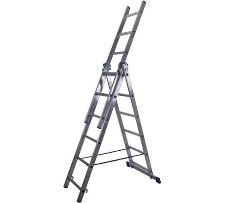 Лестница трехсекционная STAIRS универсальная алюминиевая 6 ступеней STA-AL306