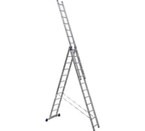 Лестница трехсекционная STAIRS универсальная алюминиевая 14 ступеней STA-AL314