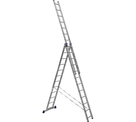 Лестница трехсекционная STAIRS универсальная алюминиевая 14 ступеней STA-AL314