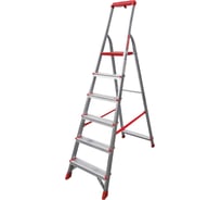 Профессиональная анодированная стремянка Новая Высота с органайзером, Max нагр. 225 кг, 2К башмаки, NV 3115106А