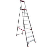 Профессиональная анодированная стремянка Новая Высота с органайзером, 2К башмаки, NV 3115110А