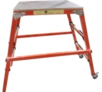 Стремянка стеклопластиковая диэлектрическая Диэлектрик с симметричной опорой ССД-0,9 ПК подмость с колесами Д413768