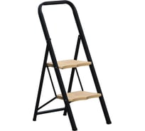 Стальная стремянка Алюмет с широкими пластиковыми ступенями 2 ступени. Серия MK802P