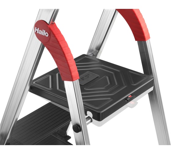 Стремянка Hailo TopLine 3 ступ. L100, алюм., с лотком и выдвигающейся ручкой 8050-307