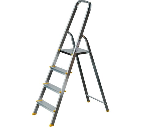 Алюминиевая матовая 4-х ступенчатая стремянка Centaure 122204