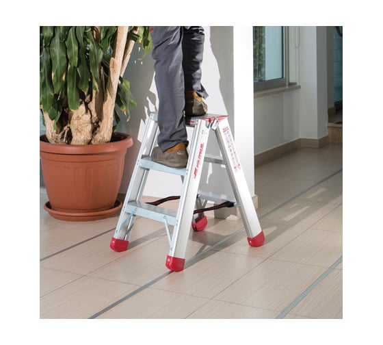 Двухсторонняя стремянка Faraone ND 2х10 ступеней S2230ND