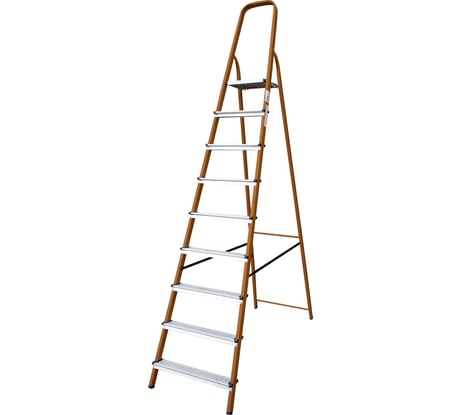 Стремянка Новая Высота сталь, алюминий 9 ступеней 1130109-051
