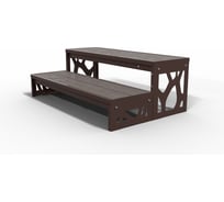 Крыльцо к дому АрсеналЪ 2 ступени Лофт ДПК (уличная лестница, приступок, входная лестница) серия ARSENAL AVANT мод. AR18V6128H9-06