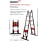 Лестница стремянка телескопическая WORKY BLACK 4,0м/8,0м, 10+10 ступеней ARD259962 6
