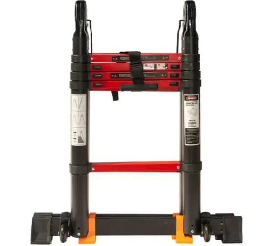 Лестница стремянка телескопическая WORKY BLACK 3,6м/3,6м, 9+9 ступеней ARD259961