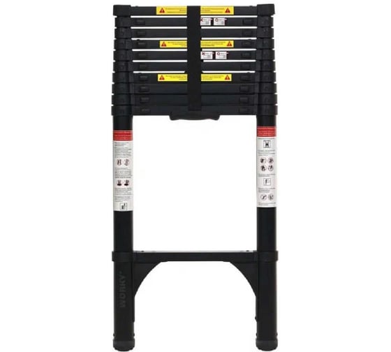 Лестница телескопическая WORKY стальная 5,9м, 15 ступеней ARD259948 1