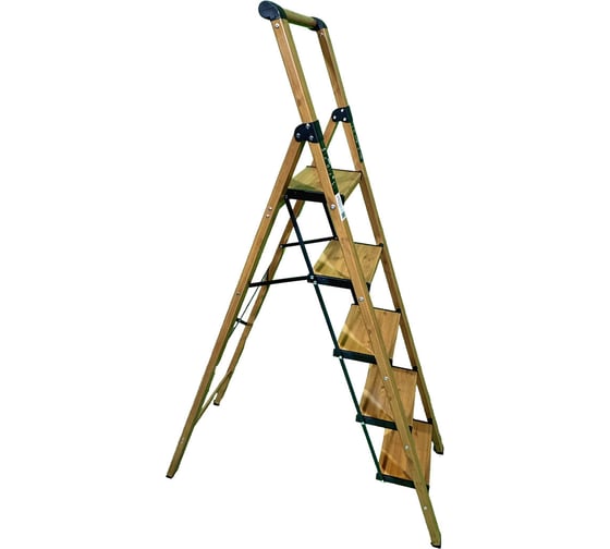 Стремянка алюминиевая SevenBerg Calipso 5 широких ступеней цвет дерево Calipso-5 wood