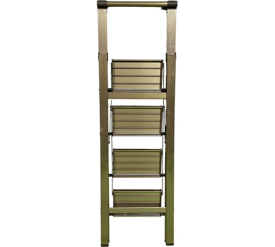 Стремянка алюминиевая SevenBerg Calipso 4 широкие ступени цвет дерево Calipso-4 wood
