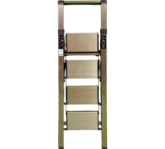Стремянка алюминиевая SevenBerg Calipso 4 широкие ступени цвет дерево Calipso-4 wood