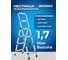 Лестница стремянка телескопическая WORKY 6+4 ступеней 1,7м + 1,1м ARD259940 2