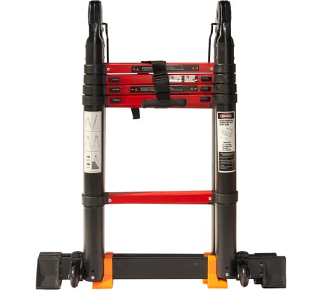 Лестница-стремянка телескопическая WORKY BLACK 1,6м/3,2м, 5 ступеней, ARD260076