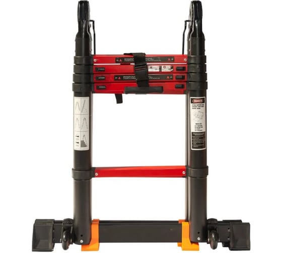 Лестница-стремянка телескопическая WORKY BLACK 2,2м/4,4м, 7 ступеней, ARD260078