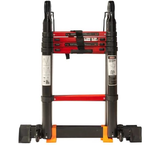 Лестница-стремянка телескопическая WORKY BLACK 2,8м/5,6м, 9 ступеней, ARD260080