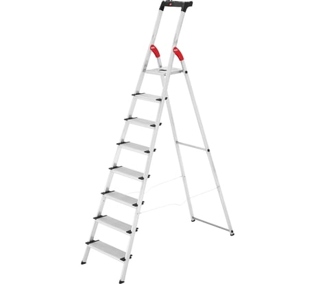 Алюминиевая стремянка с лотком для инструментов Hailo L80 ComfortLine 8 ступеней 8040-807