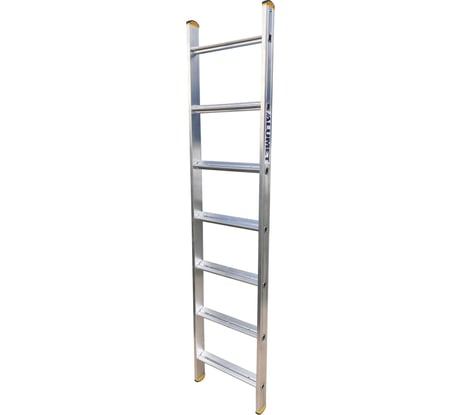Алюминиевая лестница Алюмет приставная односекционная "Комфорт" (широкая ступень) 1х7 ступеней. Серия НК1 5107