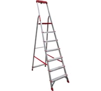 Профессиональная анодированная стремянка Новая Высота с органайзером, max нагр. 225 кг, 2К башмаки, NV 3115107A