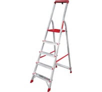 Профессиональная анодированная стремянка Новая Высота с органайзером, max нагр. 225 кг, NV 3115А, 2К башмаки, артикул 3115105A 3115105А