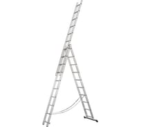 Лестница трехсекционная универсальная Политех алюминий, 3x10 ступеней, "СТАНДАРТ" 8063210